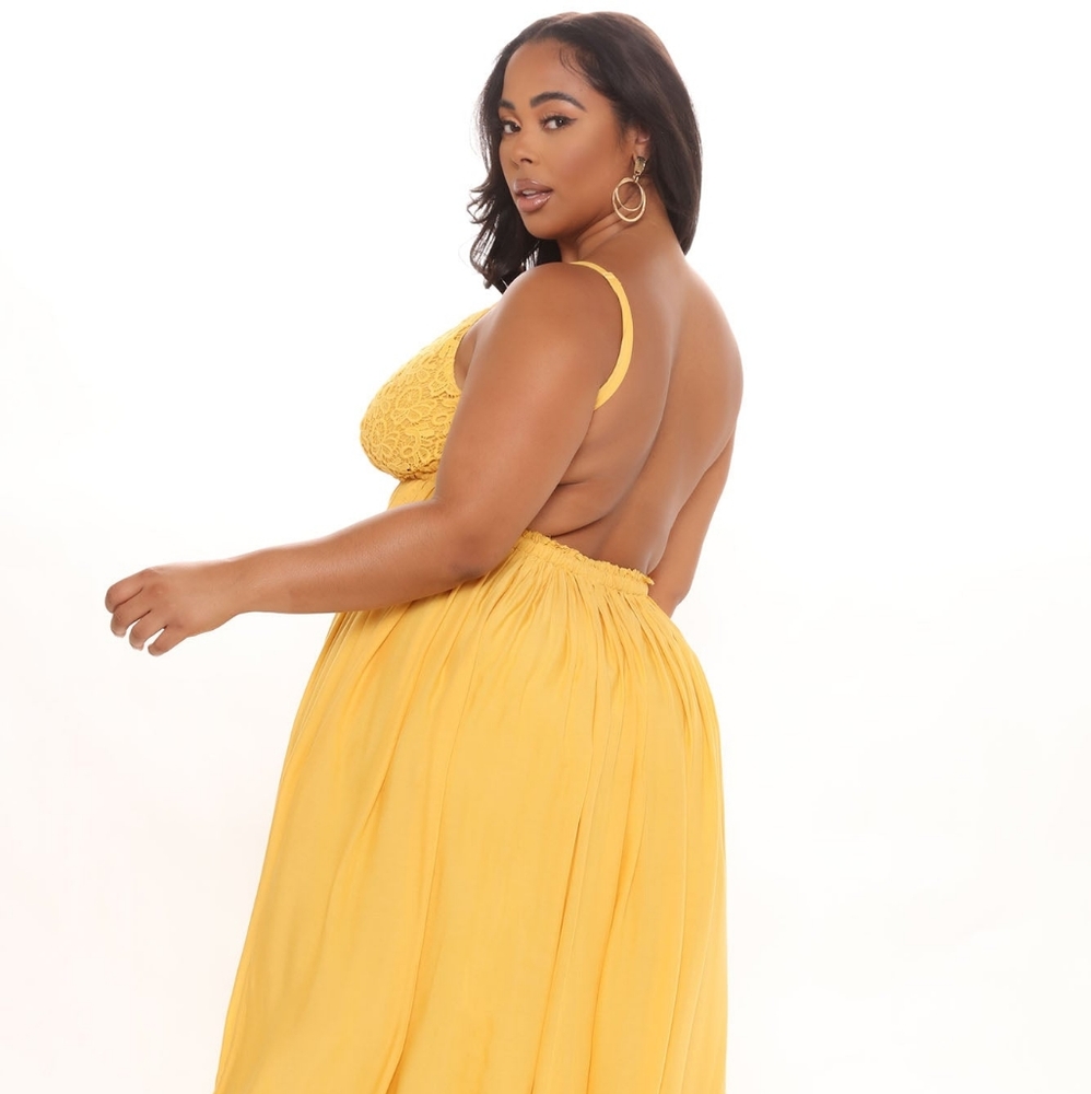 Mustard maxi dress